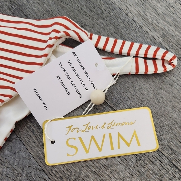 New!For Love and Lemons Coco Stripe Bikini Bottom *Only* - Picture 3 of 9